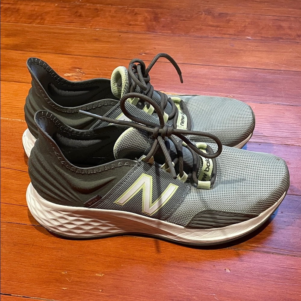 New Balance Green and White Athletic Shoes
